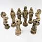 Vintage Aztec Mayan Conquistadors Resin & Wood Folding Chess Set image number 6