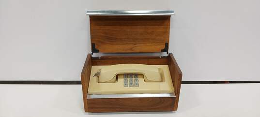 Vintage Western Electric Landline Phone in Wooden Box image number 1