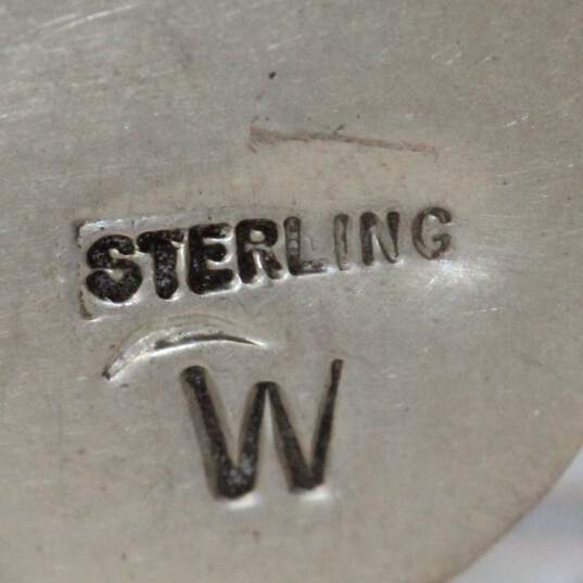 Artisan W Signed Sterling Silver Rose Quartz Earrings - 7.2g image number 4