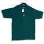 NWT Chaps Mens Green Spread Collar Short Sleeve Polo Shirt Size Large image number 1