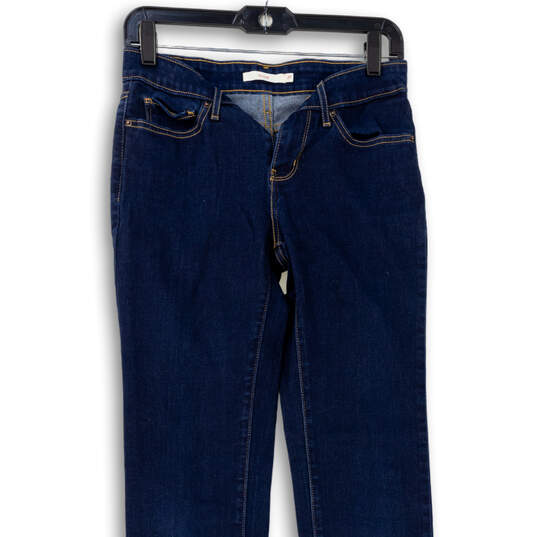 Womens Blue 712 Dark Wash Slim Fit Denim Straight Leg Jeans Size 27X30 image number 3
