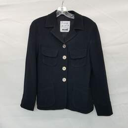 Moschino Black Button Up Jacket AUTHENTICATED