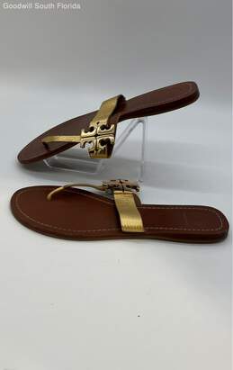 Tory Burch Womens Gold Sandals Size 9.5
