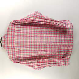 Burberry London Men Pink Plaid Button Up Shirt M alternative image