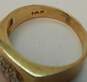 14K Yellow Gold 0.20CTTW Wide Band Ring 5.5g image number 5