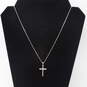 Sterling Silver Diamond Accent Cross Pendant Necklace - 4.8g image number 2