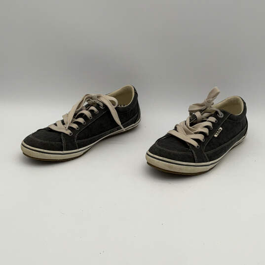 Womens Moc Star Black MST-13482A Black Low Top Lace-Up Sneaker Shoes Sz 9.5 image number 4