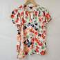 Ann Taylor Factory Polyester Floral Short Sleeves Shirt Women's SM image number 1