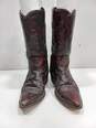Leather Western Men's Acme Red Boots Size 6.5 image number 1