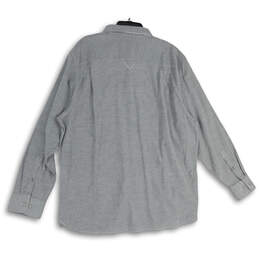 Mens Gray Long Sleeve Front Pocket Collared Casual Button-Up Shirt Size 2XL alternative image
