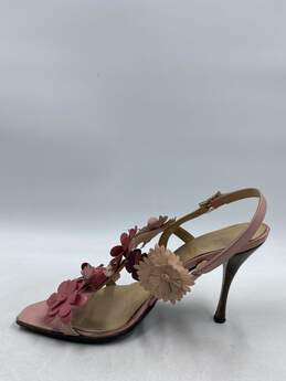 Authentic Prada Pink Floral Motif Sandals W 7 alternative image