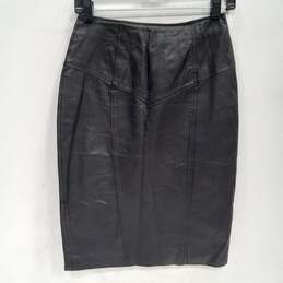 Pelle Black Leather Straight & Pencil Skirt Women's Size 8