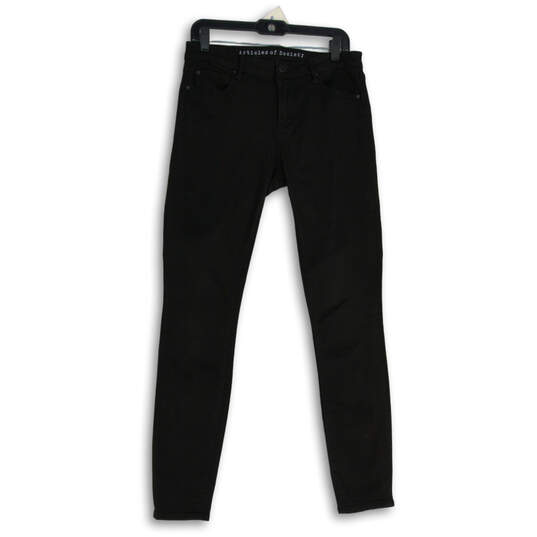 Womens Black Denim Dark Wash 5-Pocket Design Skinny Leg Jeans Size 29 image number 1