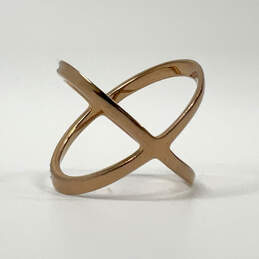 Designer Michael Kors Pave X Gold-Tone Criss Cross Diamond Band Ring Size 7 alternative image