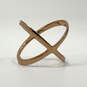 Designer Michael Kors Pave X Gold-Tone Criss Cross Diamond Band Ring Size 7 image number 2