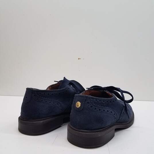 Tommy Hilfiger Suede Oxford Wingtip Shoes Navy 6.5 image number 4