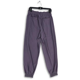 Womens Purple Elastic Waist Zip Pocket Pull-On Jogger Pants Size 8 alternative image