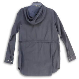 NWT Womens Black Long Sleeve Drawstring Hooded Full-Zip Jacket Size M alternative image