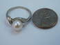10K White Gold Cultured Pearl Ring 2.7g image number 6