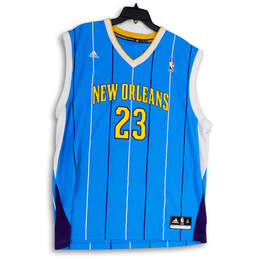 Mens Blue White NBA New Orleans Anthony Davis #23 Basketball Jersey Size XL