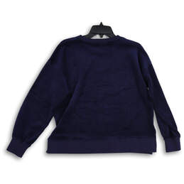 Womens Blue Long Sleeve Crew Neck Stretch Pullover Sweatshirt Size XS alternative image