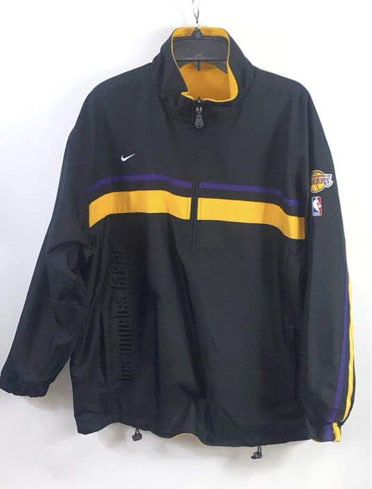 Nike Men Black Reversible LA Lakers Jacket L image number 1