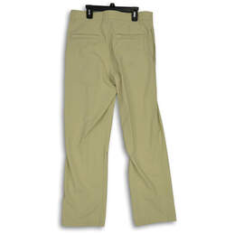 Mens Ivory Flat Front Slash Pocket Straight Leg Chino Pants Size 32x30 alternative image