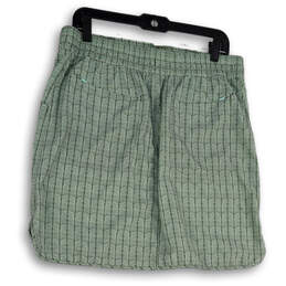 Womens Green White Printed Pockets Drawstring Mini Skirt Size Medium alternative image