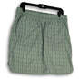 Womens Green White Printed Pockets Drawstring Mini Skirt Size Medium image number 2