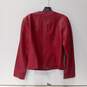 Newport News Women's Red Leather Jacket Size 12 image number 2