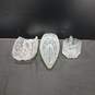 3 Vintage Clear Cut Glass Pieces image number 2
