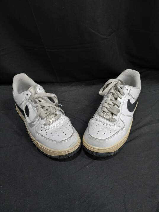Nike Air Force 1 Low White/Black Men's Sneakers Size 9 image number 2
