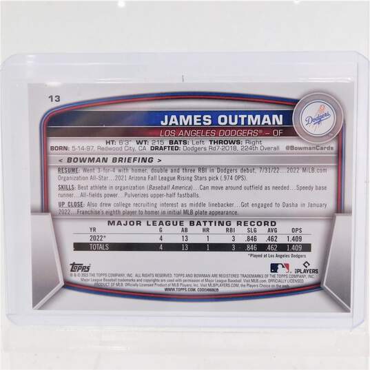 2023 James Outman Bowman Rookie LA Dodgers image number 3
