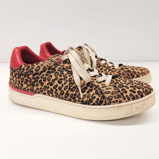 Coach Lowline Luxe Leopard Print Low Top Casual Sneaker Women's Size 8.5B image number 1