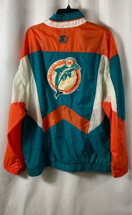 Starter Mens Multicolor Miami Dolphins NFL Football Windbreaker Jacket Size XL alternative image