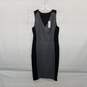 White House Black Market Black & Gray Sleeveless Shift Dress WM Size 6 NWT image number 1