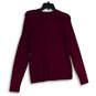 NWT Womens Purple Knitted Long Sleeve Button Front Cardigan Sweater Size L image number 2