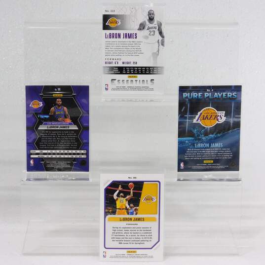 4 LeBron James Basketball Cards Los Angeles Lakers image number 2