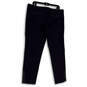Womens Blue Flat Front Pockets Straight Leg Stretch Ankle Pants Size 14 image number 2