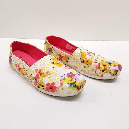 Toms Shoes Alpargata Floral Slip Ons Multicolor 10 image number 3