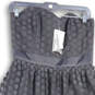 NWT Womens Black Sleeveless Polka Dot Strapless Mini Dress Size 4 image number 3