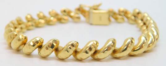 Elegant 14k Yellow Gold San Marco Chain Bracelet 16.7g image number 4