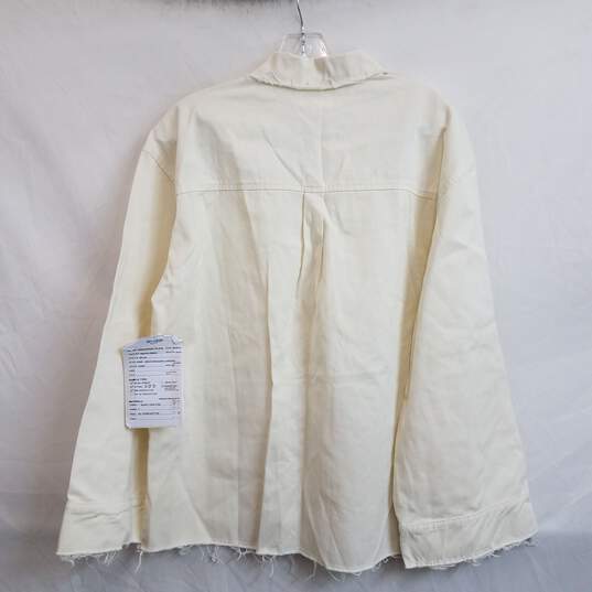thepatriciabright The Drop ivory oversized button up cotton jacket XS image number 2