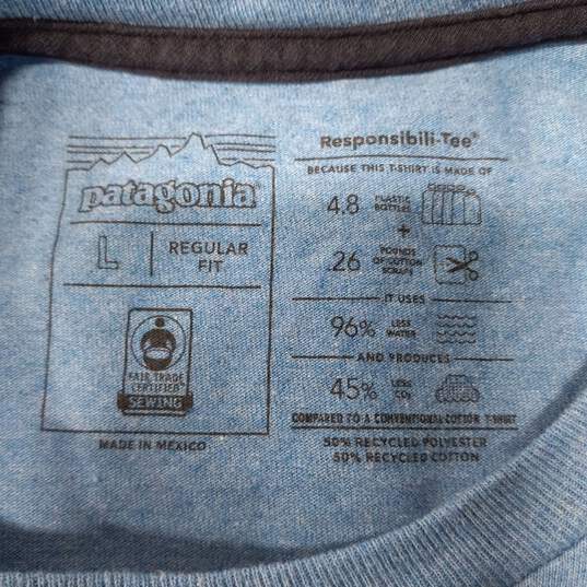 Patagonia Blue Short Sleeve T-Shirt Men's Size L image number 3