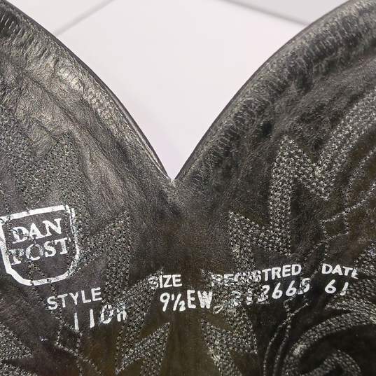 Dan Post Men's Black Leather Western Boots Size 9.5 image number 6