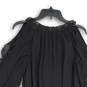 NWT 1. State Womens Black Ruffled Cold Shoulder Sleeve Short Mini Dress Size S image number 4