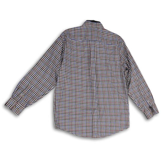 Mens Multicolor Gingham Long Sleeve Spread Collar Button-Up Shirt Size M image number 2