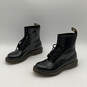 Unisex 1460 Black Smooth Leather 8-Eye Lace Up Combat Boot Size M 6 W 7 image number 4