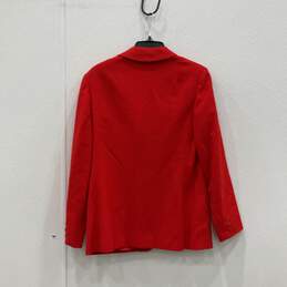 Pendleton Womens Red Long Sleeve Notch Lapel Two Button Blazer alternative image