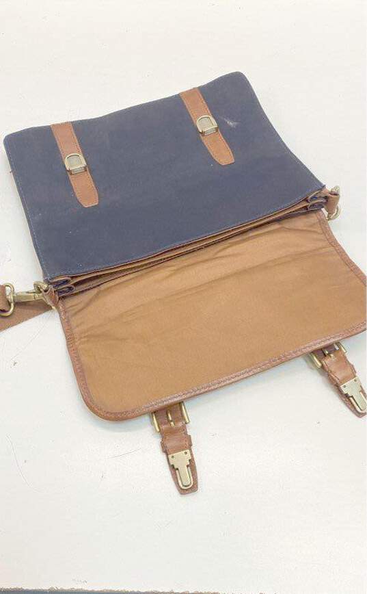 FOSSIL Canvas Leather Small Messenger Shoulder Bag image number 6